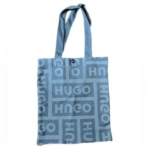 Hugo Boss denim logo  tote bag